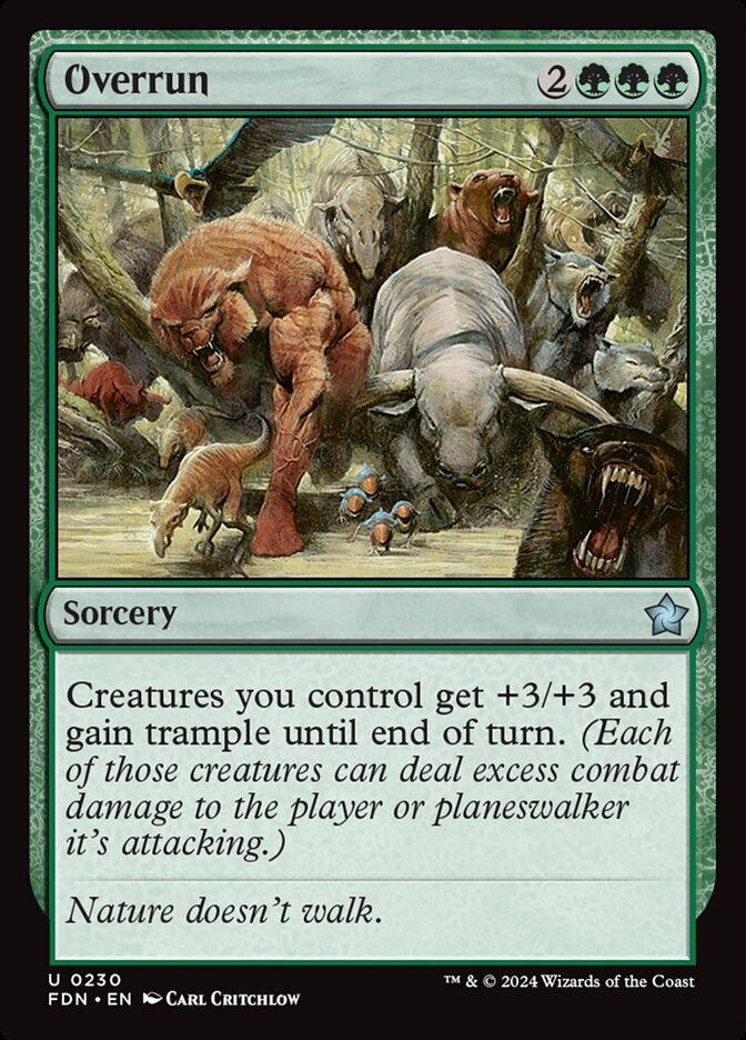 MTG Magic the Gathering Overrun (230/789) Foundations LP