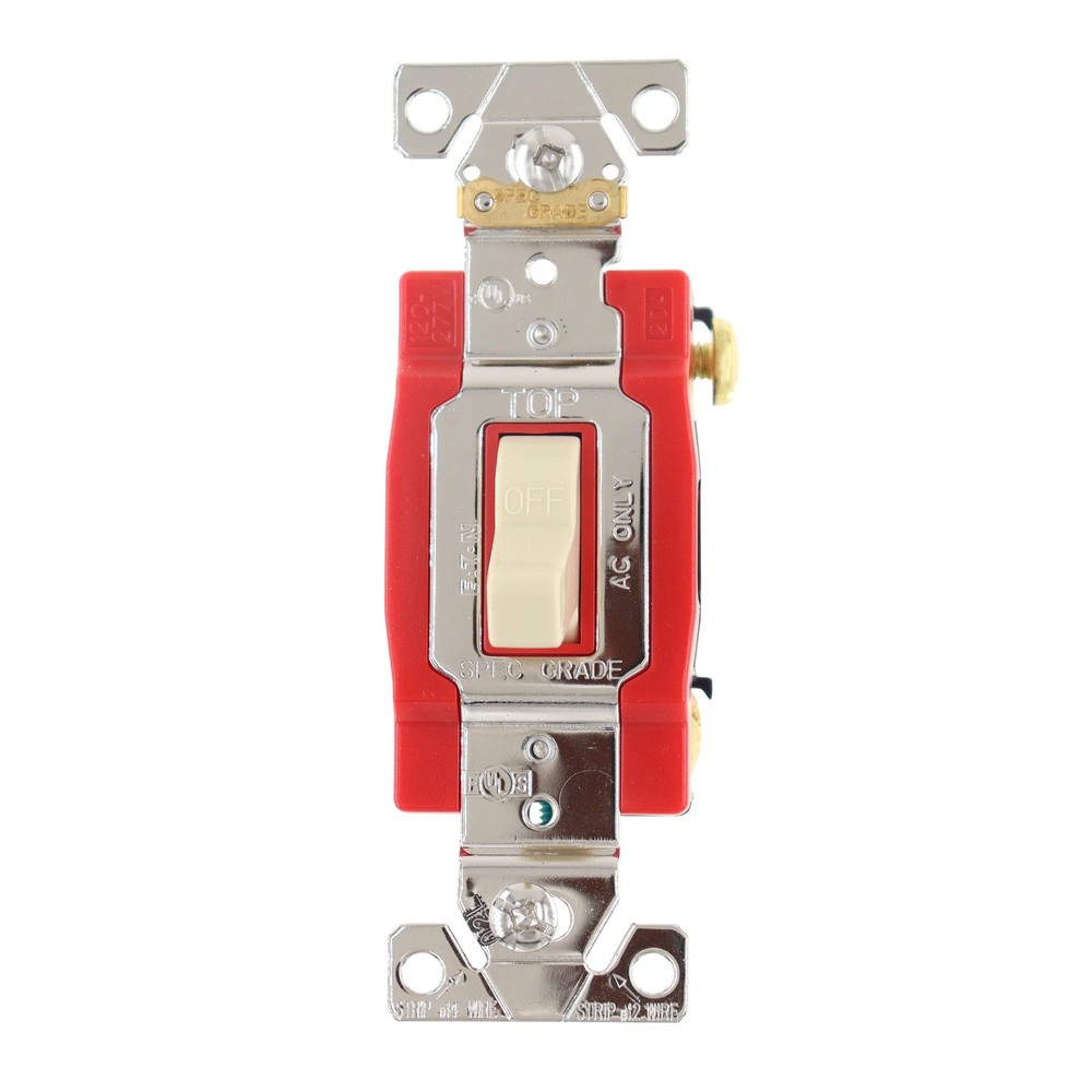 Arrow Hart Ah1221V Single Pole Toggle Switch Spec Grade 120-277V Ac Only, Ivory-image