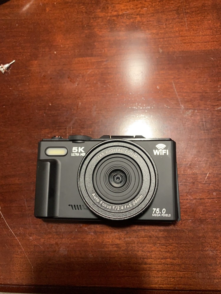 Polaroid 4K 18X Zoom Touch Screen Wi-Fi Camcorder - Black