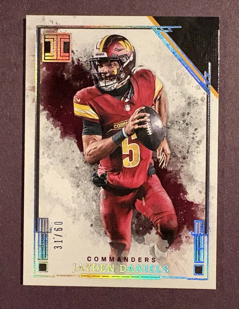 2025 Panini Impeccable Football #68 Jayden Daniels Silver Parallel /60