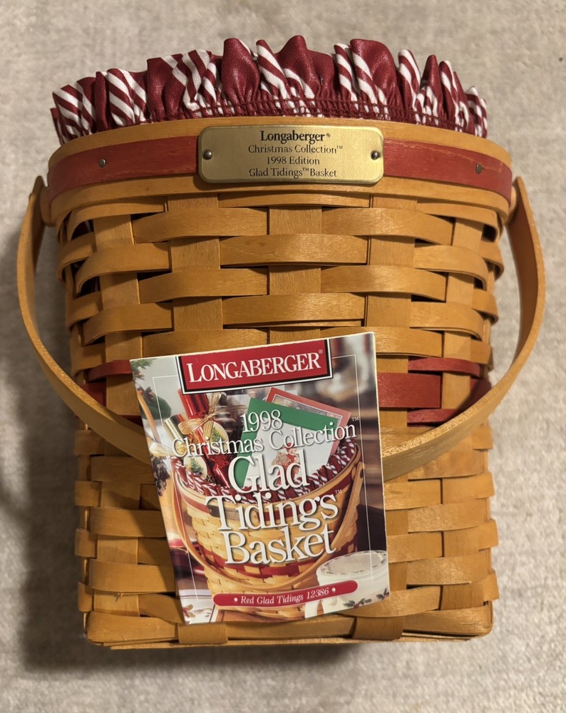 1998 Longaberger Small Wall Basket With Liner