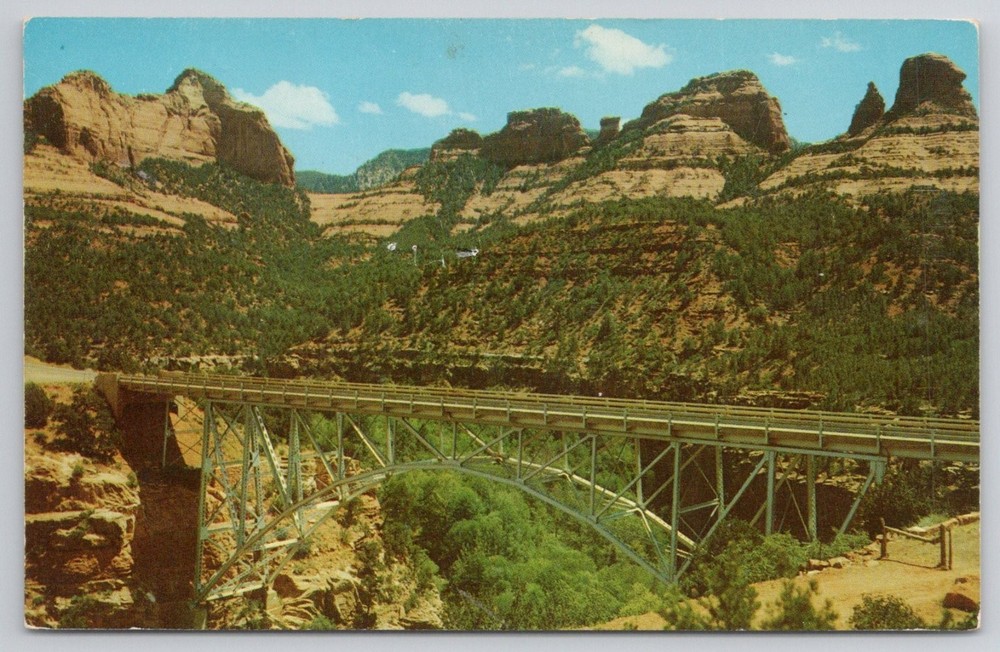 Midgley Bridge Oak Creek Canyon Sedona Arizona Chrome Postcard