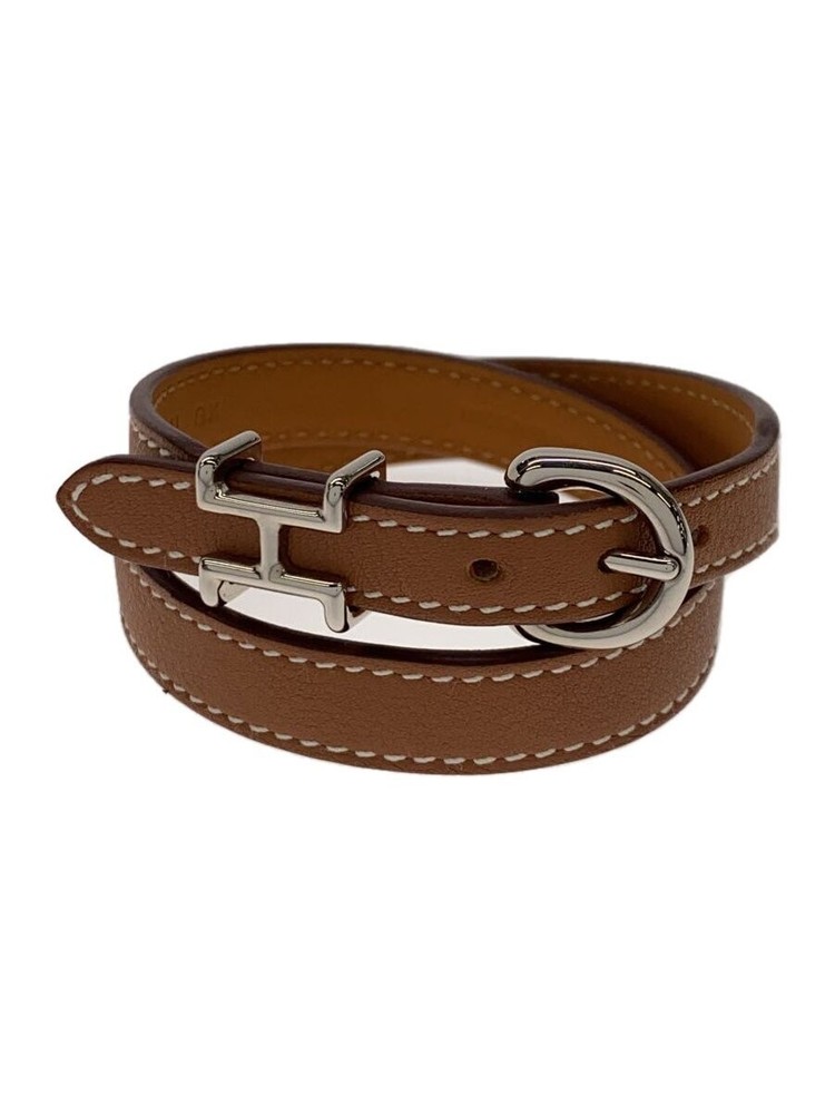 Hermes Brown Leather Bracelet for Women Trench 1227