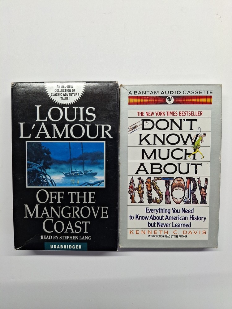 Don't Know Much about History And Off The Mangrove Coast (Audio Books) Lot Of 2