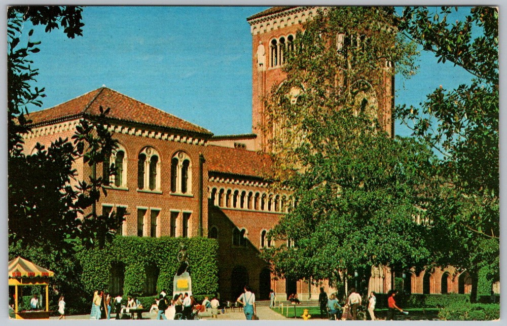 Vtg Postcard Usc Campus Building Los Angeles, CA 1960s