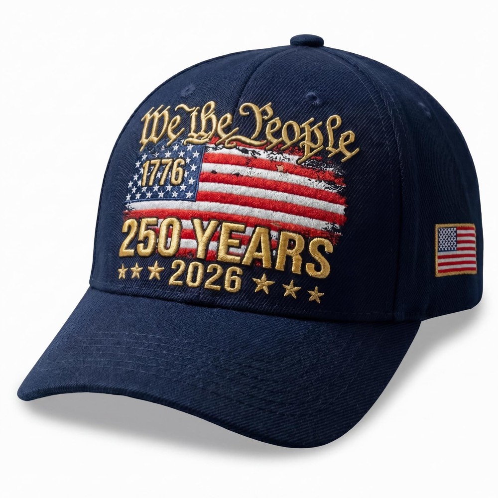 250th Anniversary USA Hat Patriotic Embroidered Baseball Cap Adjustable Anniv...