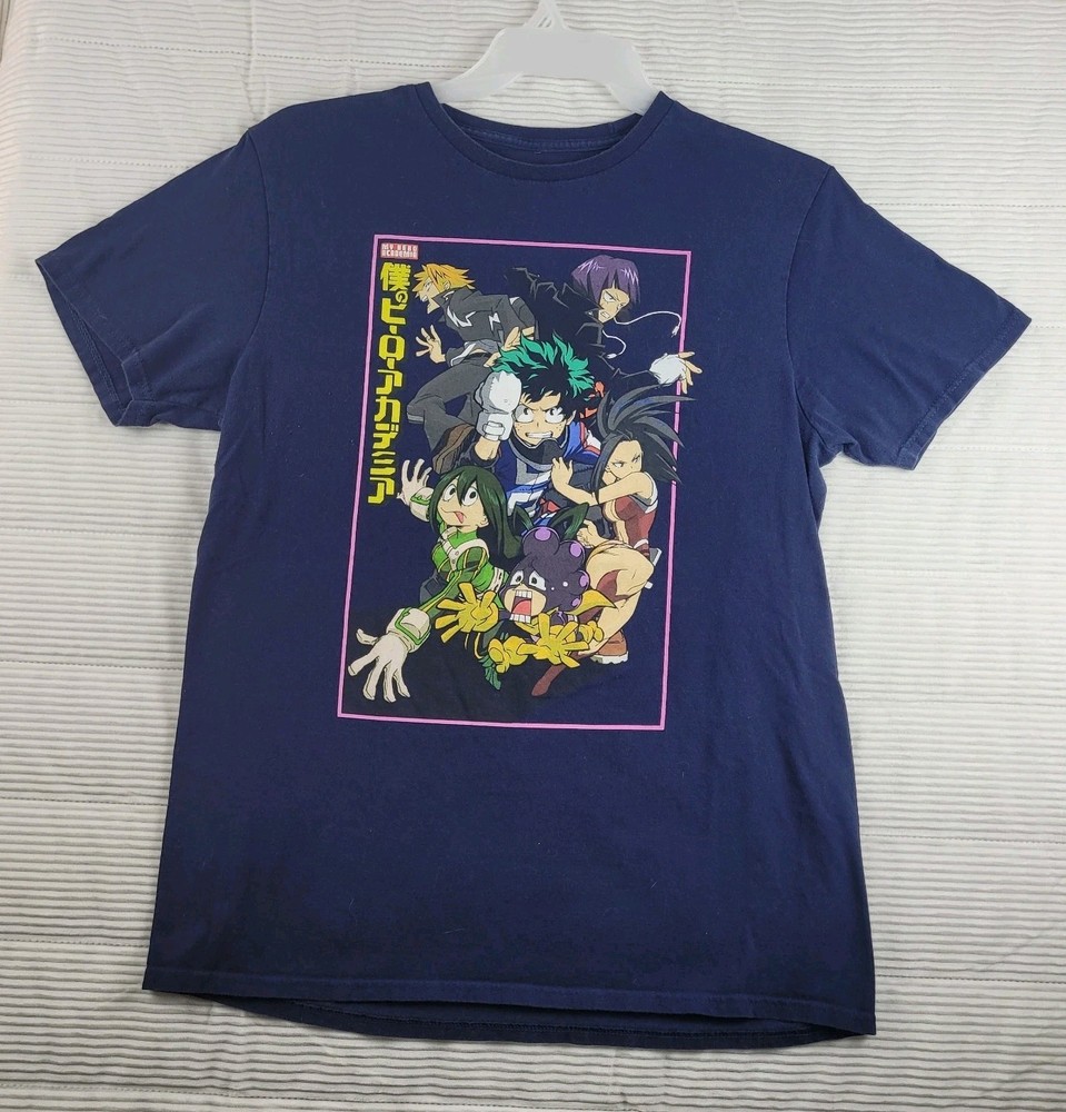 My Hero Academia Funimation T-Shirt Men’s Large Black Anime Graphic Tee