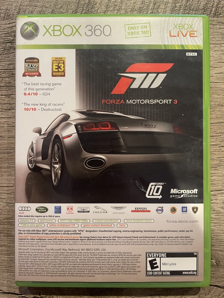 Forza Motorsport 3/Halo 3 ODST Combo Pack; CIB (Microsoft Xbox 360, 2009)
