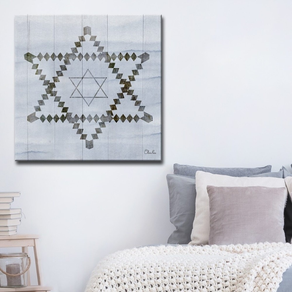 Olivia Rose Inspirational 'Star of David V' Wrapped Canvas  Small