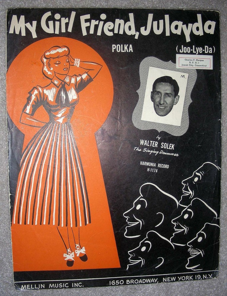 1948 MY GIRL FRIEND JULAYDA Polka Vintage Sheet Music by WALTER SOLEK