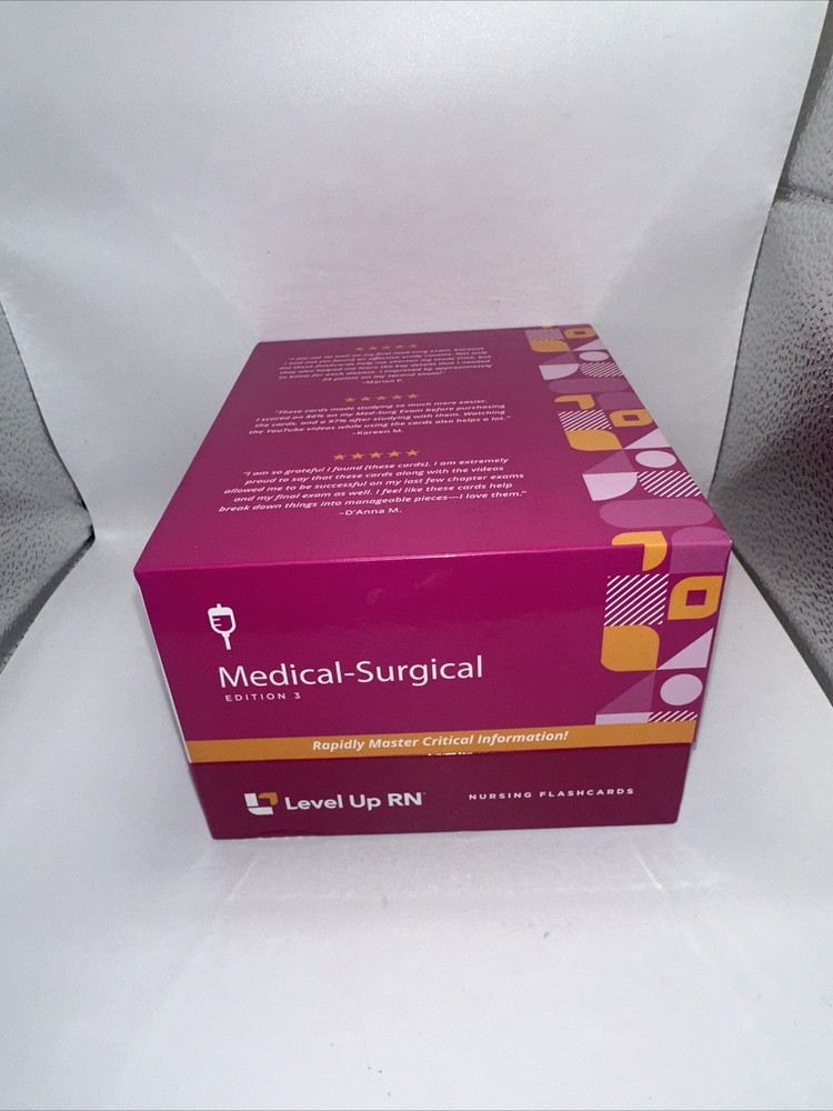 Level Up RN Med-Surg Medical Surgical Exam Prep Study Flashcards 3rd Edition