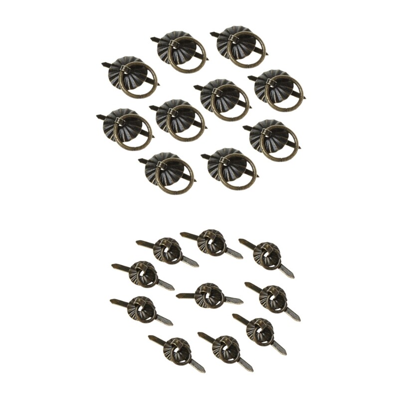 10pcs Green Bronze Drawer Pull Knobs for Furniture Cabinets and Desks