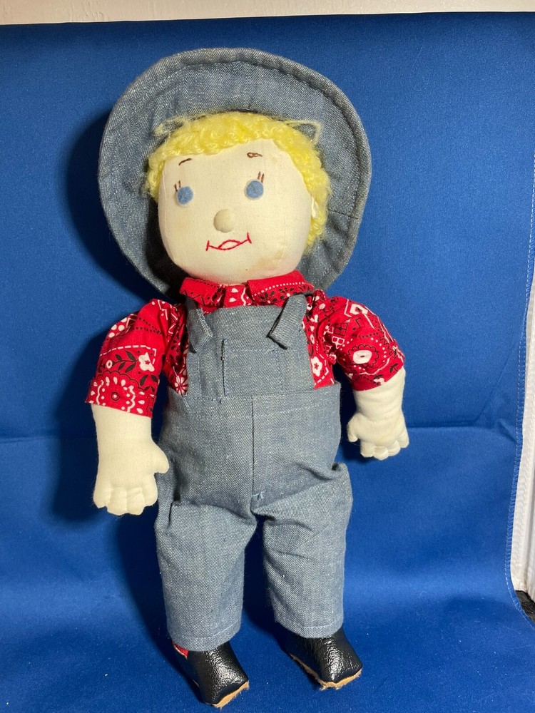 Farmer Doll Handmade Cotton Stuffed