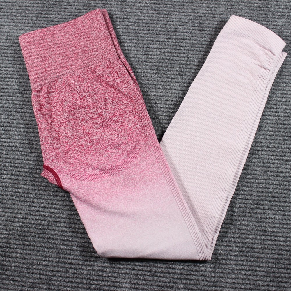 Gymshark Leggings Womens Small Pink Ombre Seamless High Waist