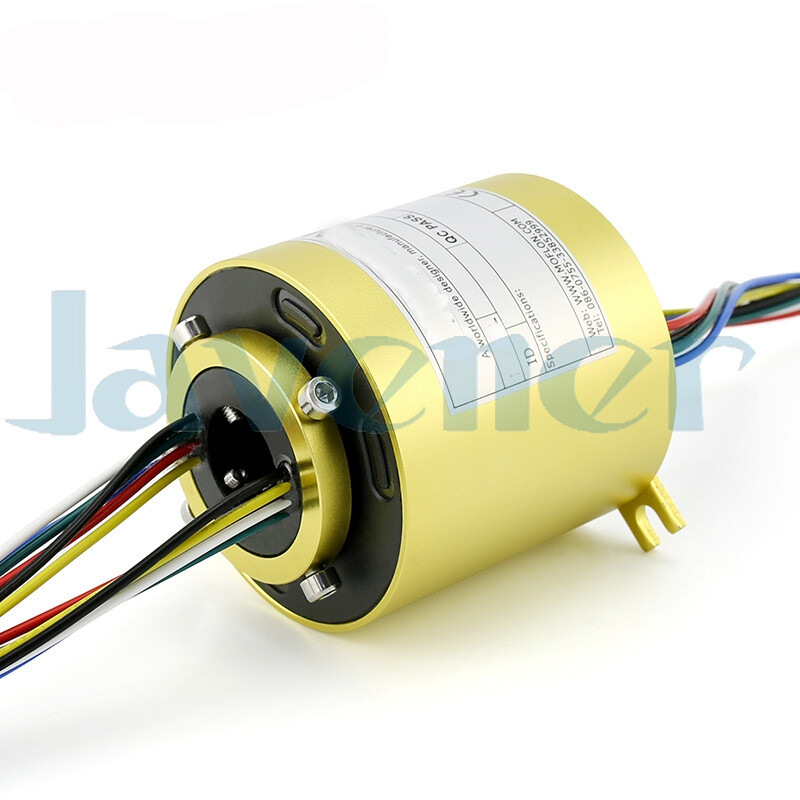 1X  Capsule Slip Ring Monitor Robotic Metal 5-60mm Hole 6/12 Wire 2/5/10A 250Rpm