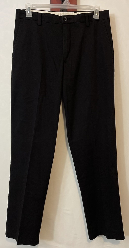 Dockers Mens Size 34x34 Black Classic-Fit Cotton Blend Chino-Style Pants! A3062