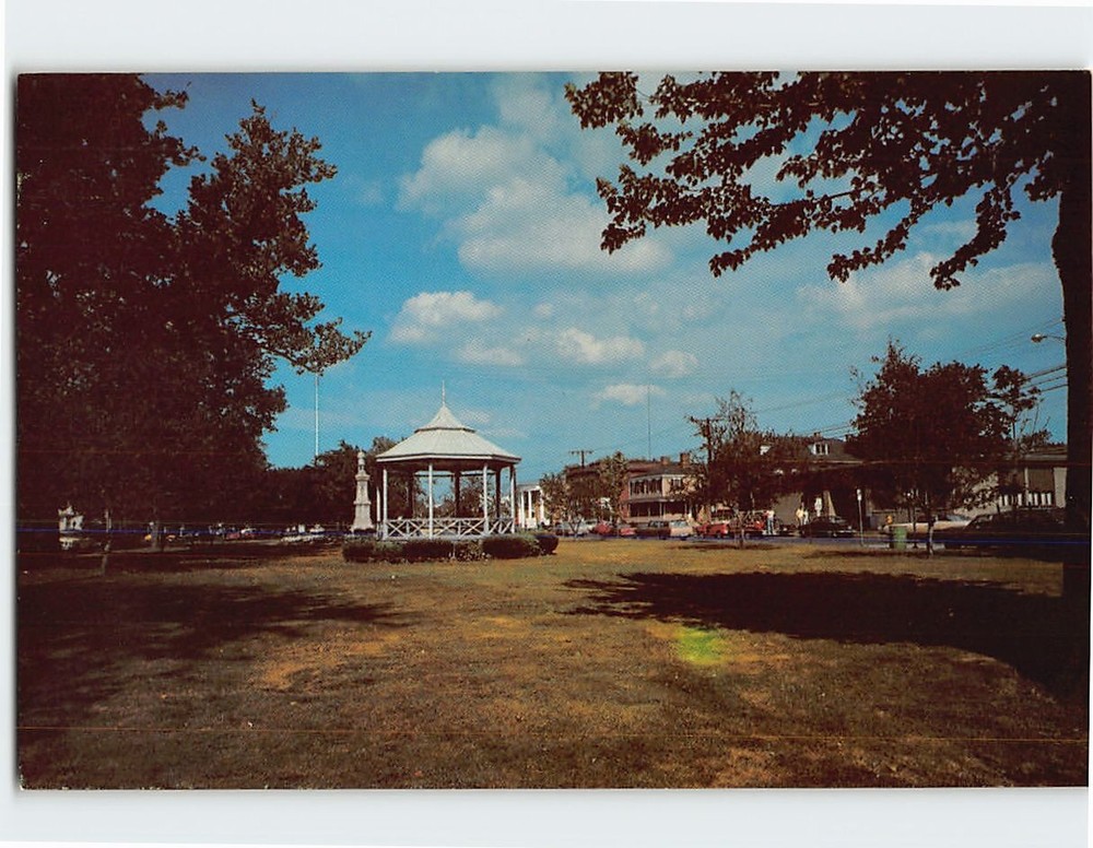 Postcard Milford Bandstand on Green Broad Street Connecticut
