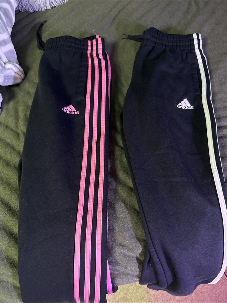 2 Women’s fleece Adidas pants size XS