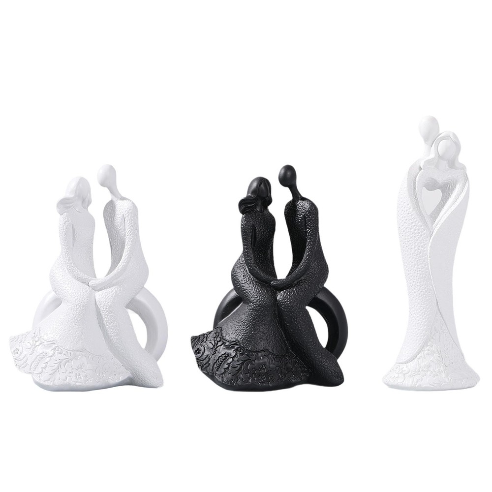 Couple Statue Lovers Sculpture Modern Collection Decorative Desktop Ornament for