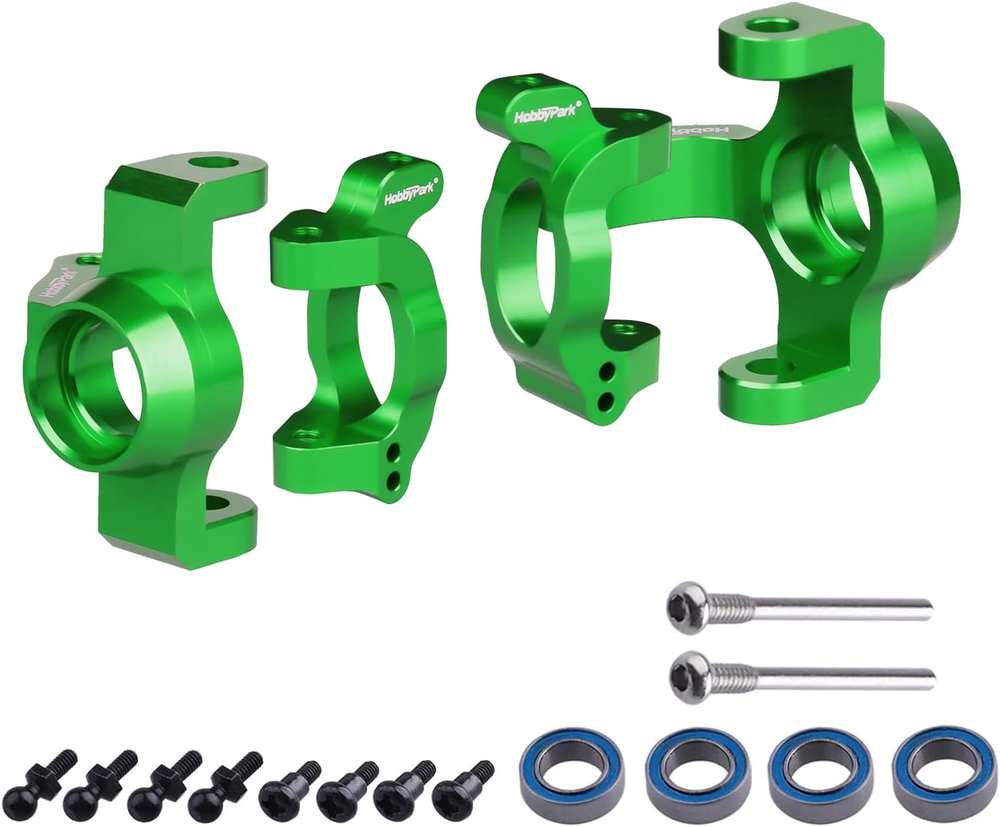 Aluminum Caster Blocks (C-Hubs) & Steering Block Front Knuckles for Traxxas 1/18