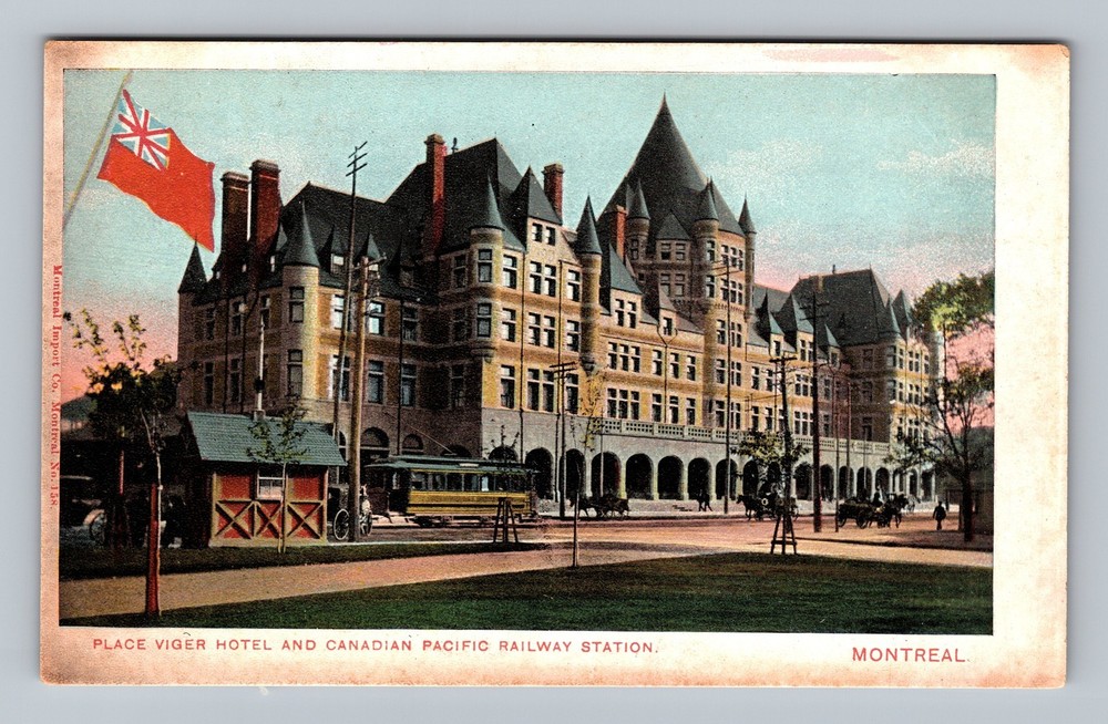 Canada Quebec Montreal Place Viger Hotel & Railway Station Old Vintage Postcard