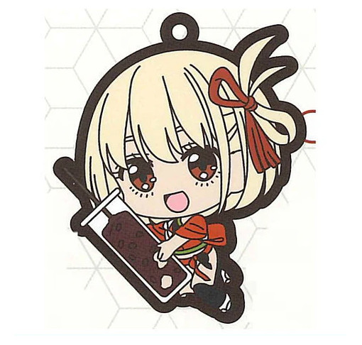 Lycoris Recoil - Mugyumini Capsule Rubber Strap Keychain (Chisato Nishikigi B)
