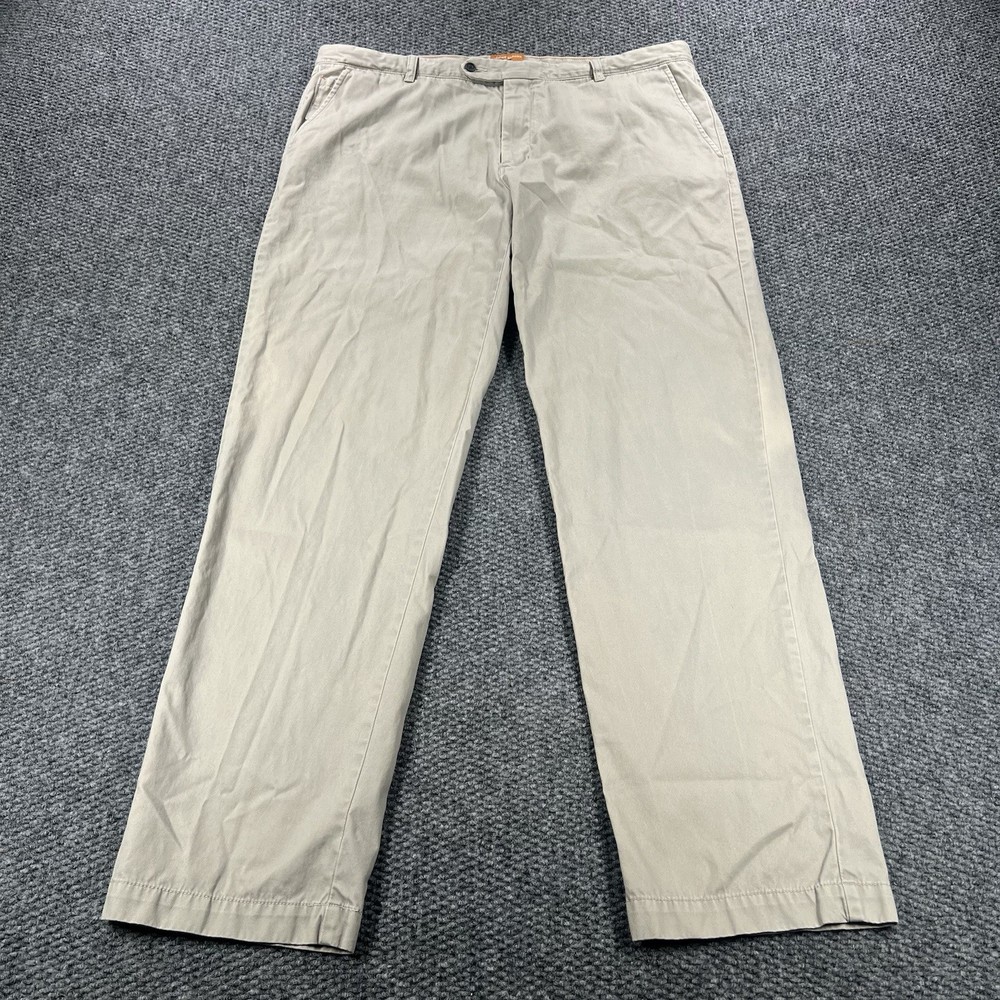 Tommy Bahama Chino Pants Mens 40x34 Khaki Beige Pima Cotton Business Casual