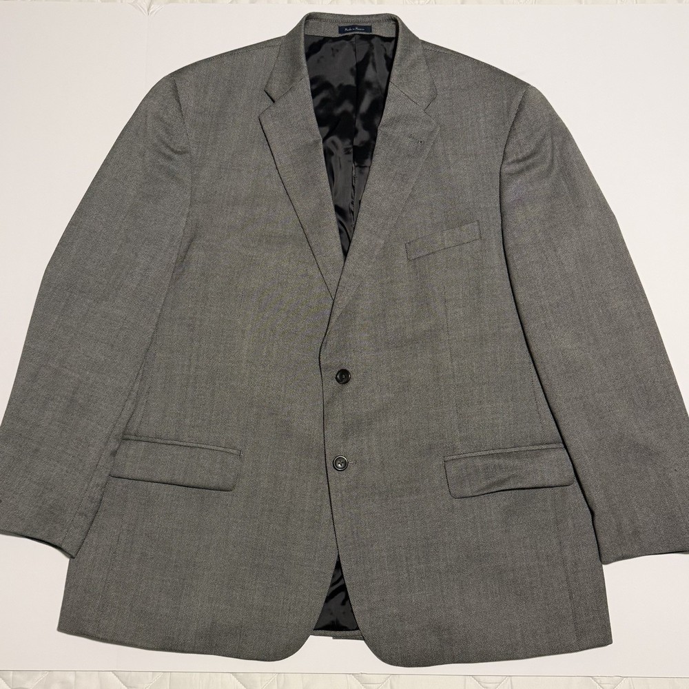 Turnbury Mens Gray 2 Button Sport Coat Blazer Jacket Fully Lined 48R