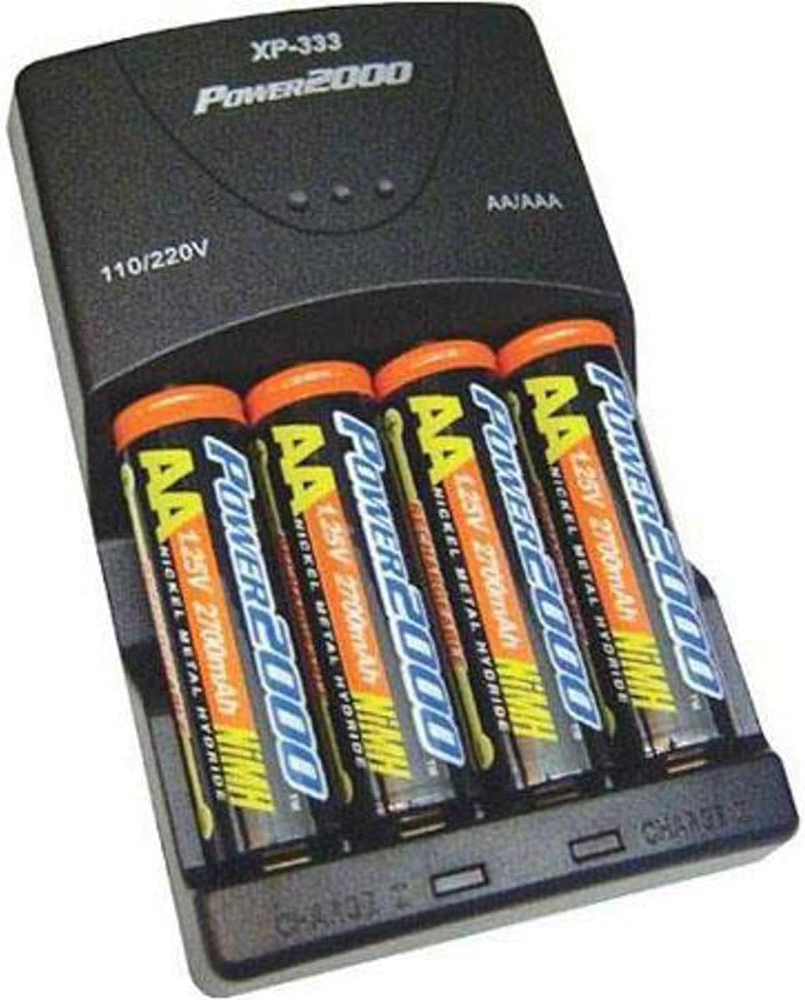 Vidpro  XP-333 Rapid AA AAA Battery Charger Set with 4 2900Mah AA Nimh Batteries