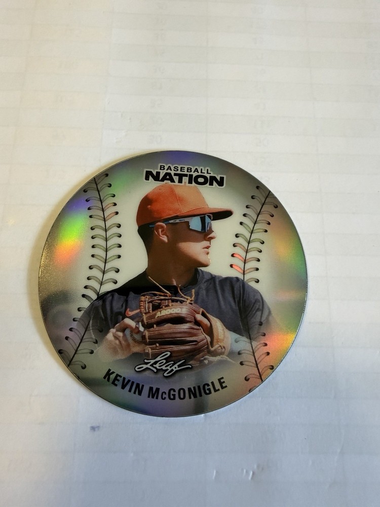 Kevin McGonigle 2026 Leaf Baseball Nation Detroit Tigers RC Card /75 Silver Disc