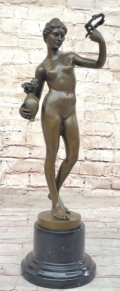Genuine Bronze Naked Lady Statue by Adriaen de Vries Artwork