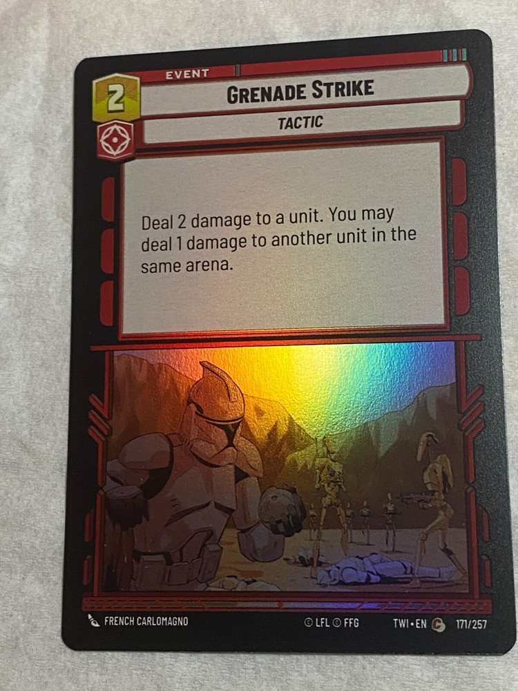 STAR WARS UNLIMITED TCG ToR GRENADE STRIKE Foil Card NM