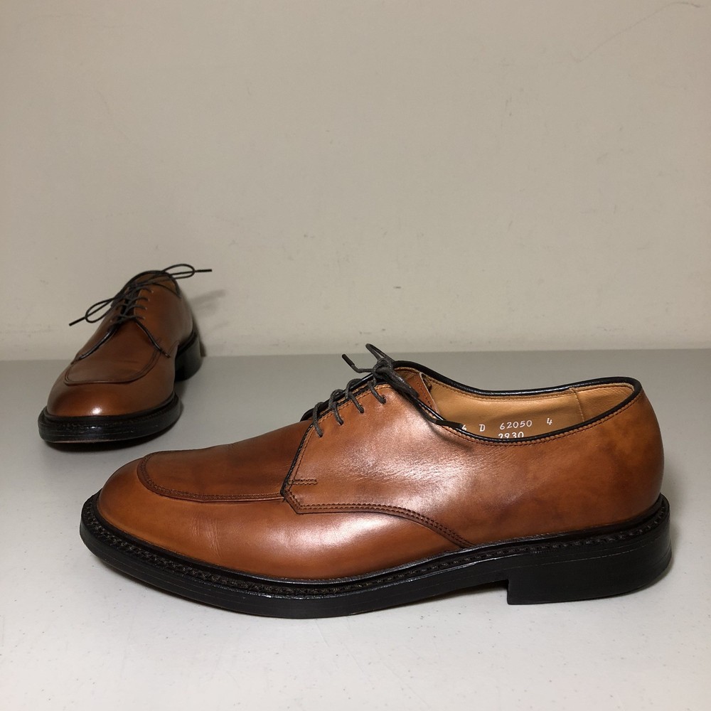 Allen Edmonds Brentwood Dress Shoes Men’s 9.5 D Chestnut Leather Moc Toe Derby
