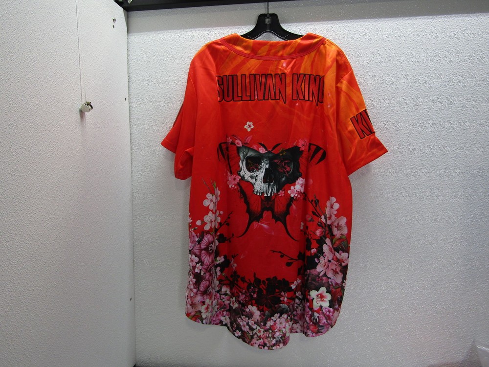 Sullivan King Band Womens Sunset Moth Pit Bassball Jesrey Size 2XL Red