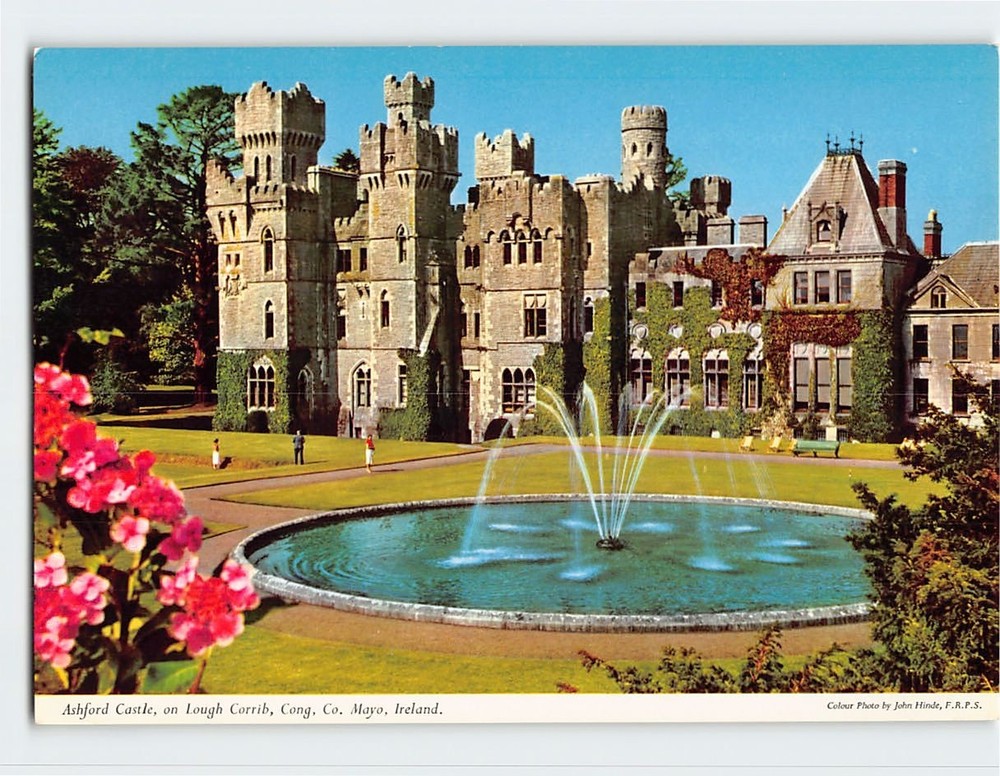Postcard Ashford Castle Lough Corrib Ireland