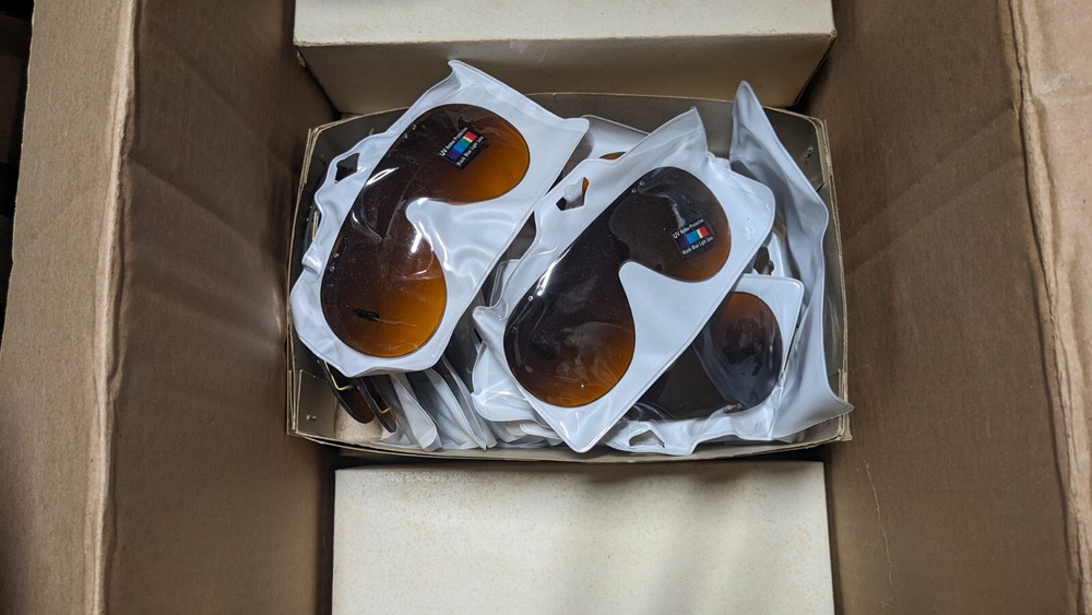 Lot Of  (1)DOZEN 1 PIECE CLIP ON SUNGLASSES Blue Blockers CLEARANCE