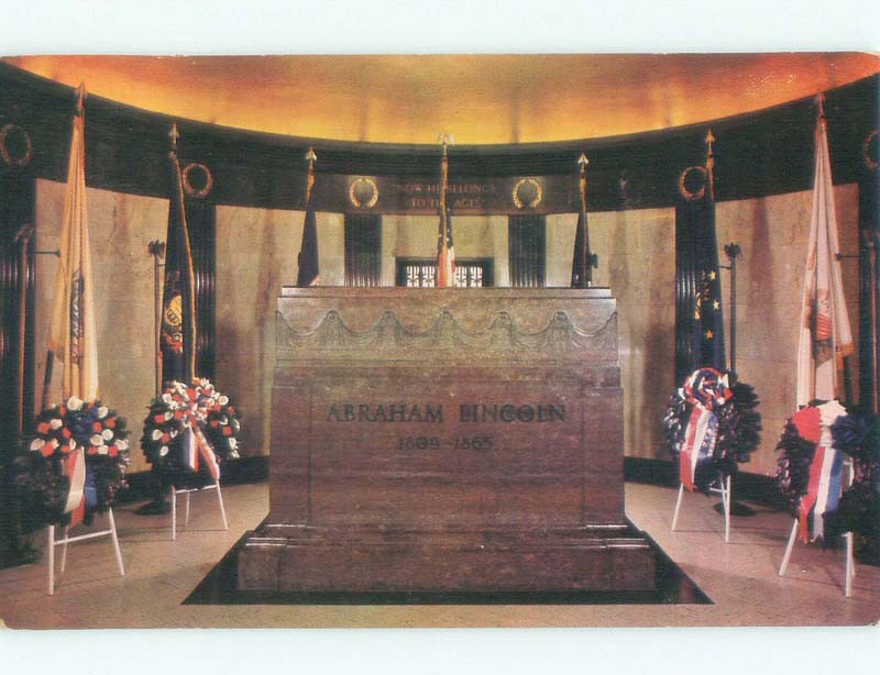 Pre-1980 PRESIDENT ABRAHAM LINCOLN TOMB Springfield Illinois IL E6476