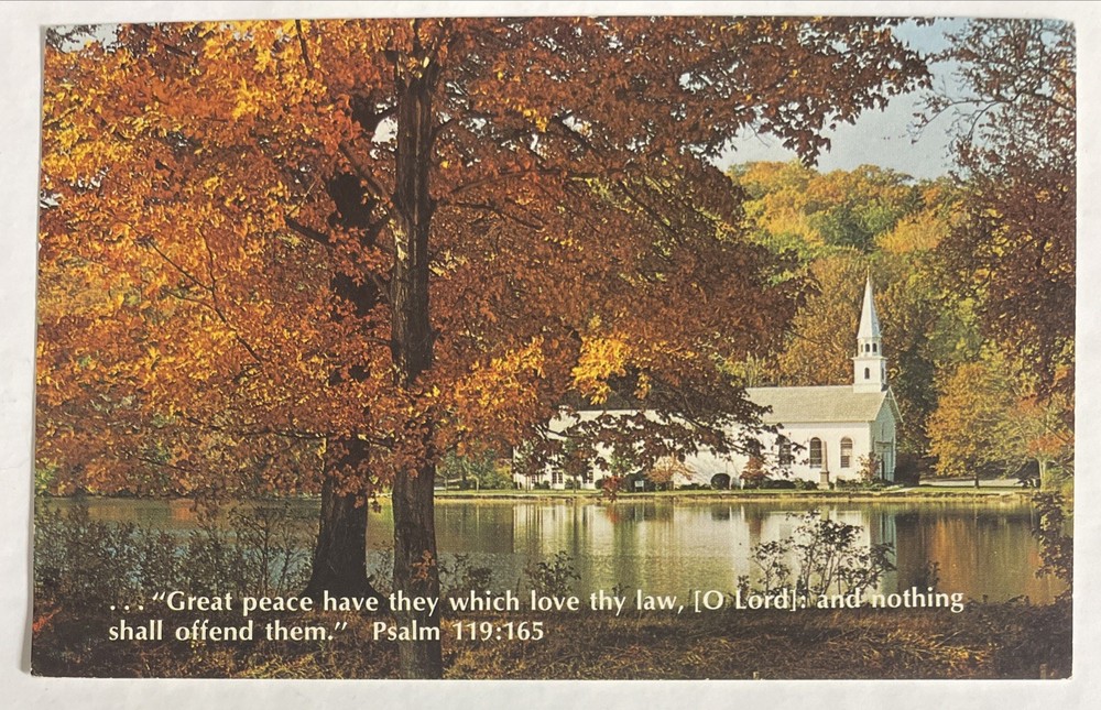 1960c St. John's Church Cold Spring Harbor Long Island New York USA Postcard