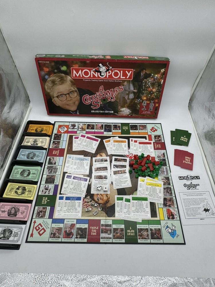 Monopoly A Christmas Story Collector’s Edition Hasbro 2008 Edition Complete