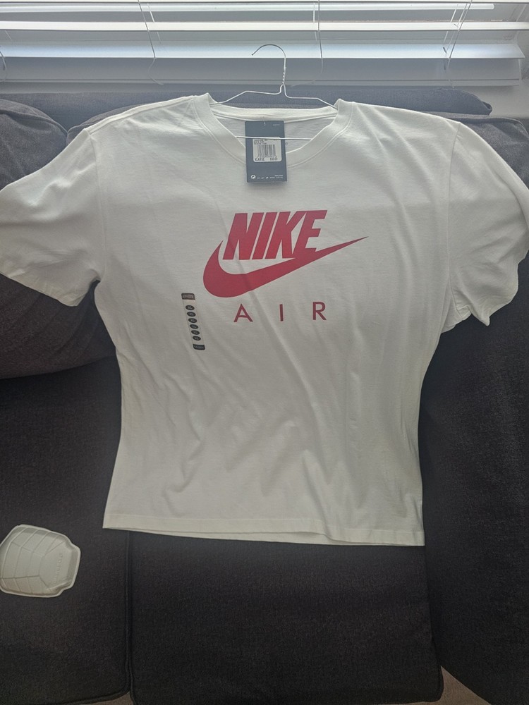 Nike Air White XL Men's Cotton Graphic Logo Short Sleeve T-Shirt