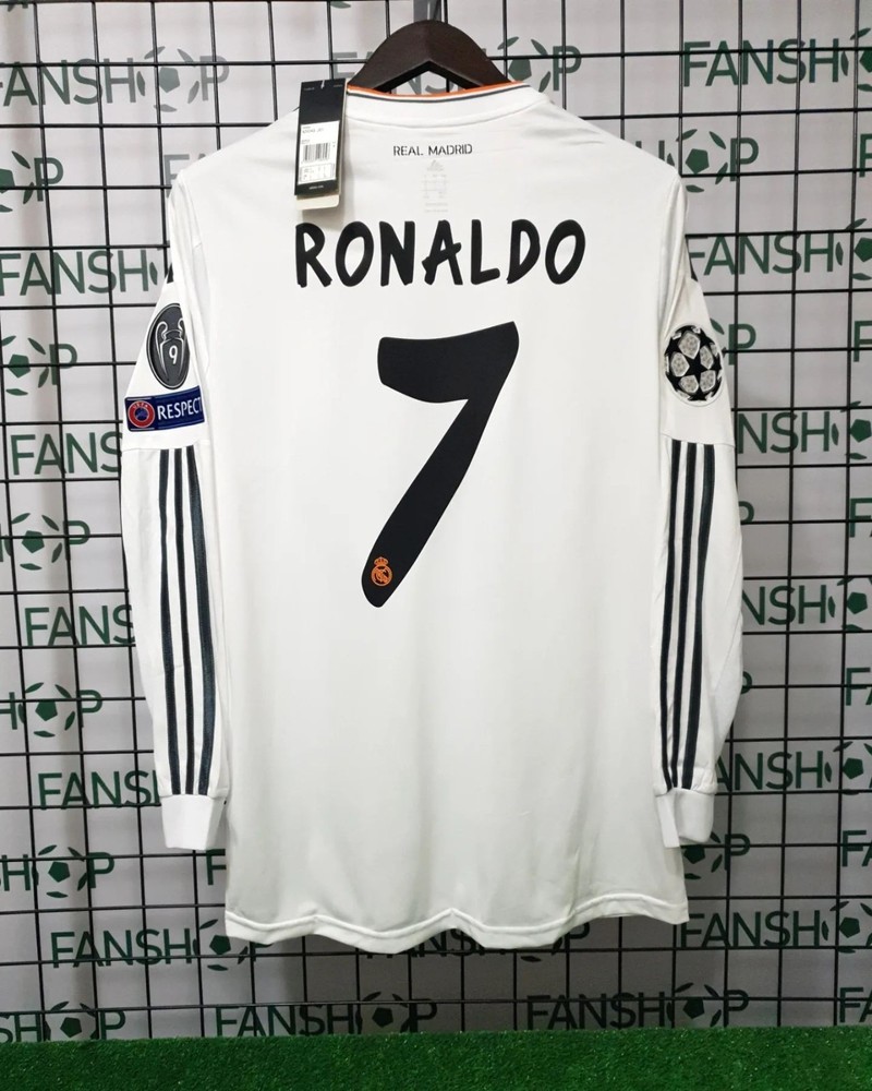 Retro Cristiano Ronaldo 7 Home UCL Final jersey Real Madrid 2014/15 Long Sleeve