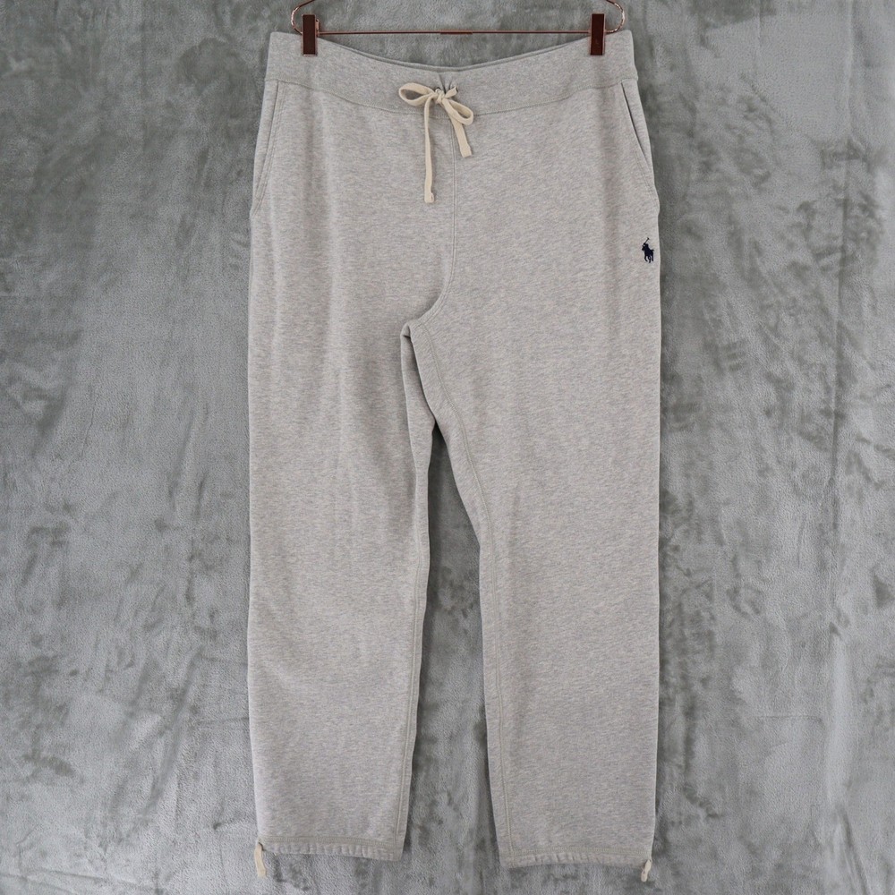 Polo Ralph Lauren Sweatpants Mens XXL Gray Fleece Drawstring Joggers NWD