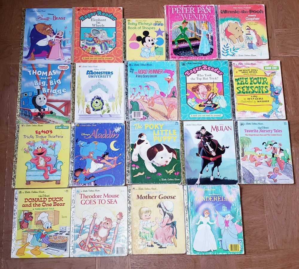 Little GOLDEN Book LOT OF 19 Asst Many Vintage Children's Books
