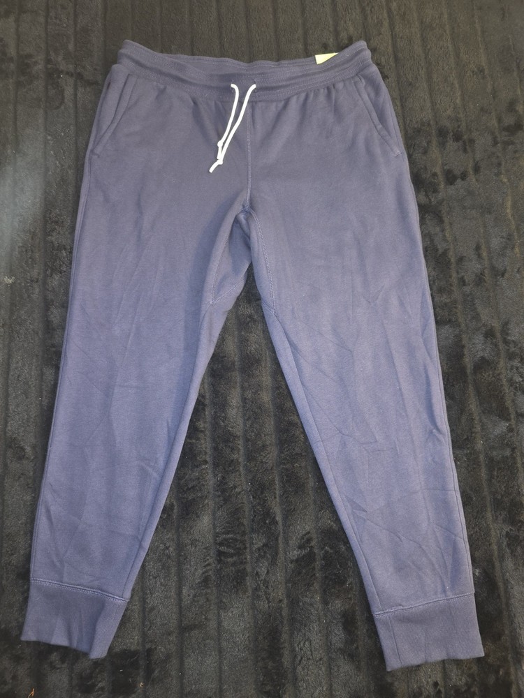 All in Motion Jogger Pants Men’s Size L Blue Fleece Sweatpants Drawstring...
