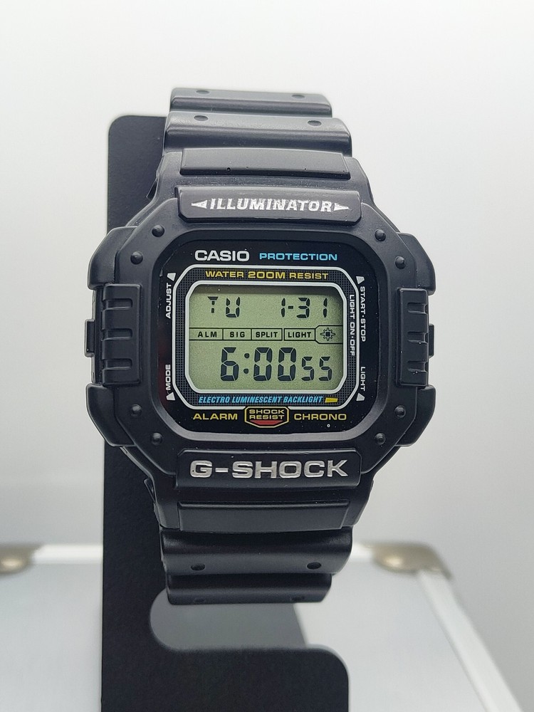Vintage Casio G Shock DW-6800-1 SILVER 1288 Mod (1995) Men Watch SUPER RARE !!