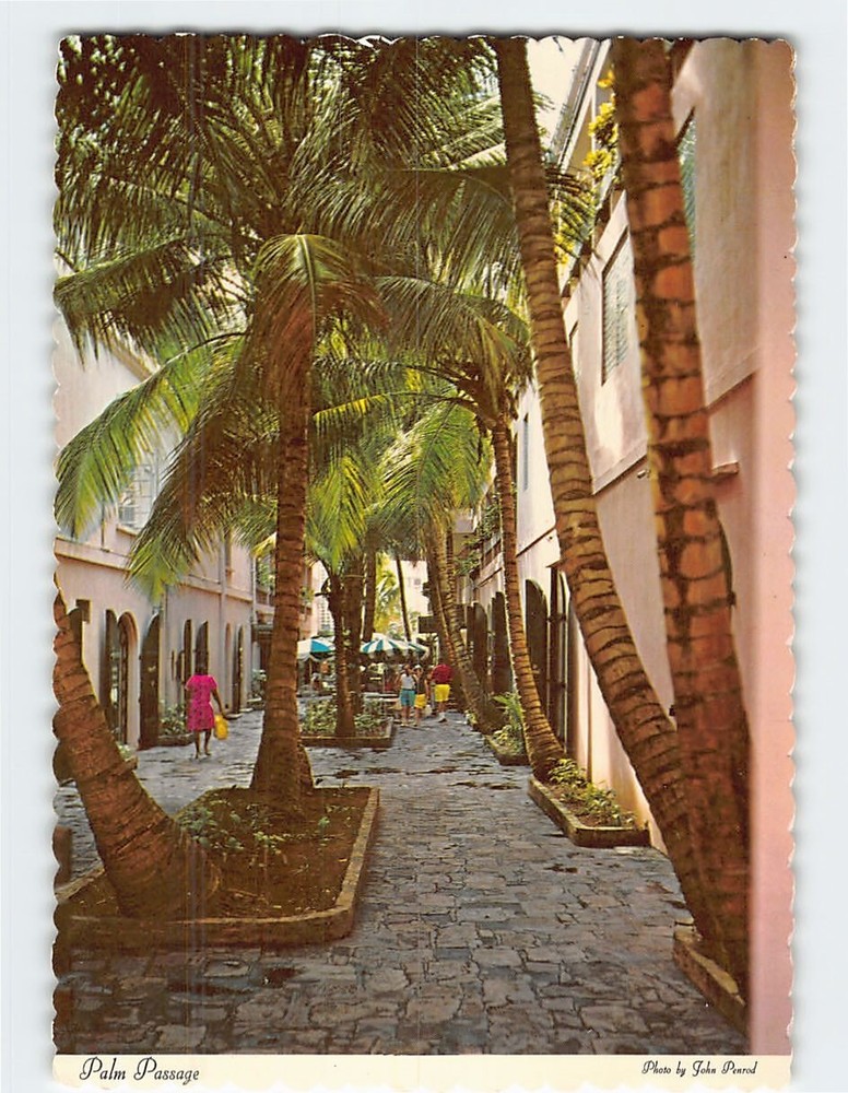 Postcard Palm Passage Charlotte Amalie St. Thomas US Virgin Islands USA