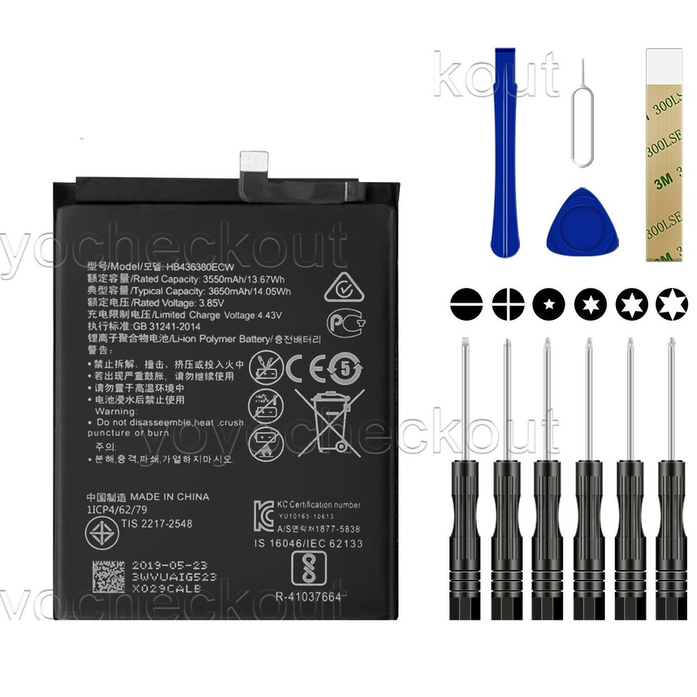 For   P30 ELE-L04 Replacement Battery HB436380ECW Tool