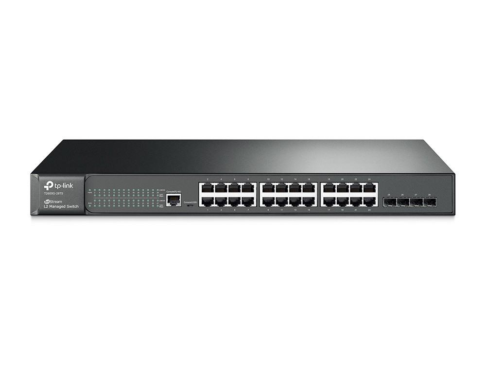 TP-Link T2600G-28TS JetStream 24-Port Gigabit Smart Switch – Managed – VLAN/QoS
