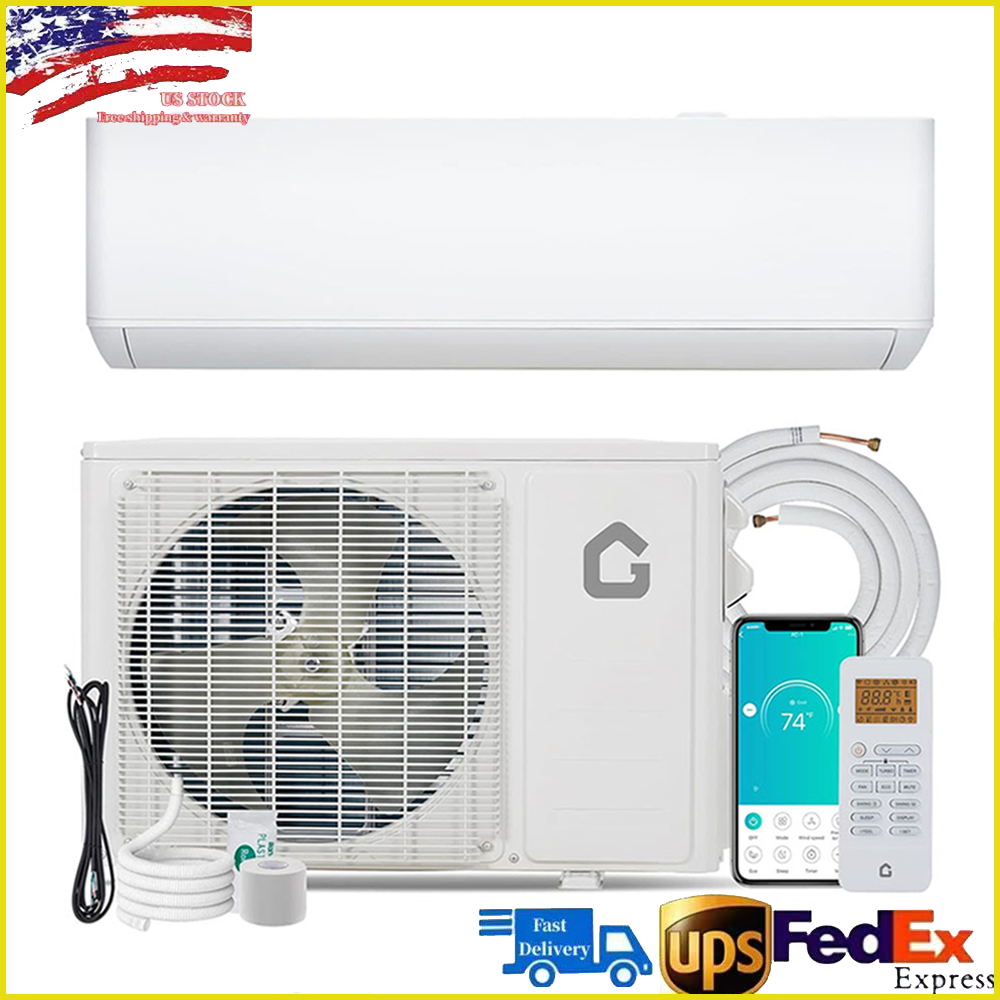 9000 BTU 24 SEER2 Ductless Mini Split AC Heat Pump Inverter 230V