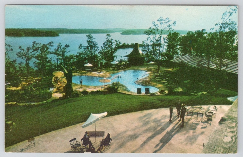 Lodge of the Four Seasons Lake Ozark MO 1964 Resort Pool Vintage Postcard